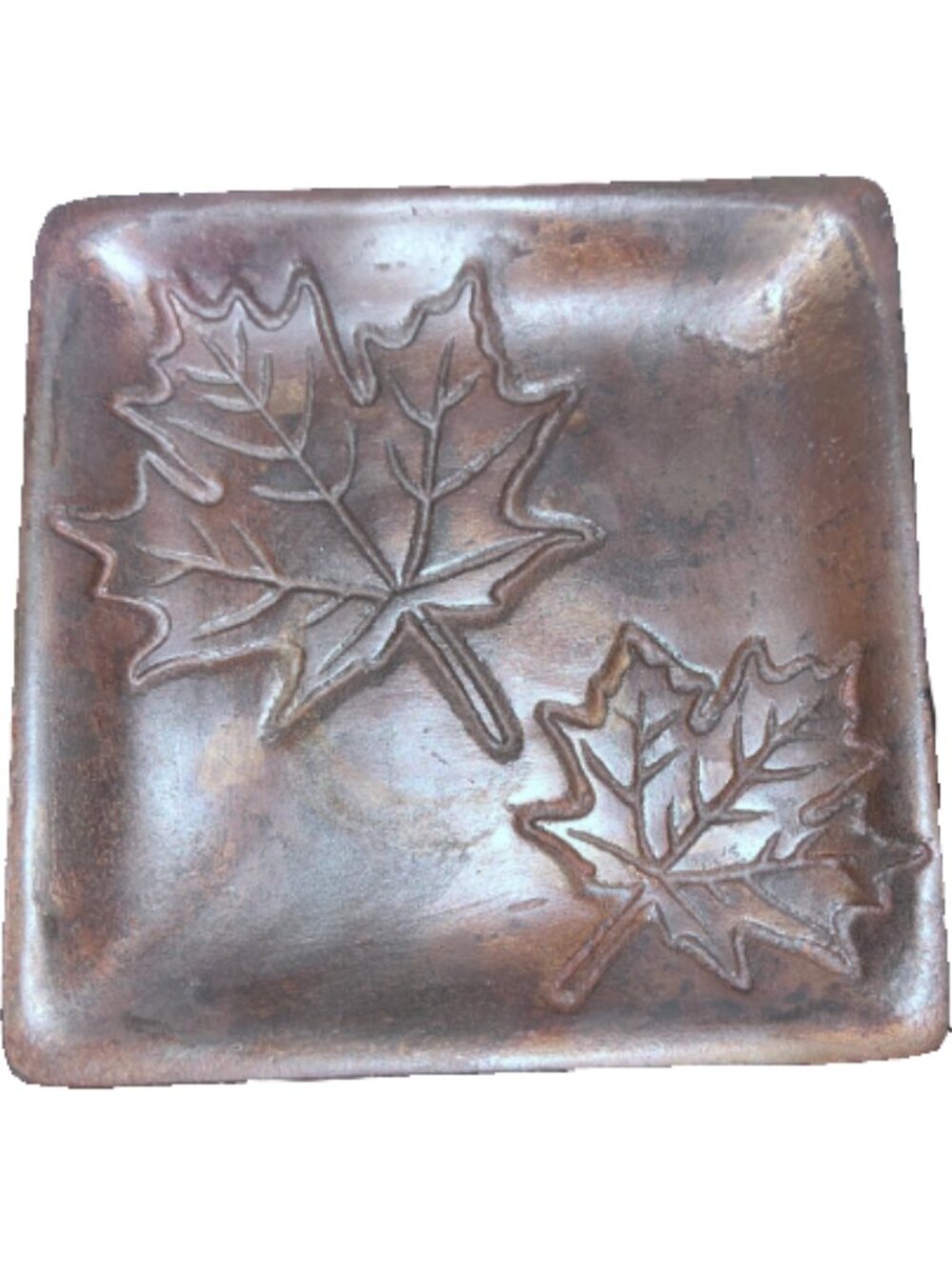 Cast Iron Leaf Trinket Dish Ashtray Catchall Candle Holder 5 1/8" Vintage
